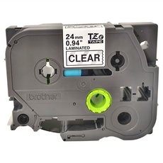 brother 兄弟牌 TZe護貝標籤帶, 透明底黑字, 8m