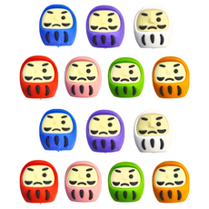 Iwako 造型橡皮擦 ER-BRI 030 達摩 Set, 七色, 2組