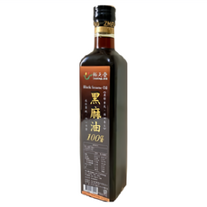 CookingLand 飪天堂 珍品傳統冷壓100%純黑麻油, 玻璃瓶裝, 500ml, 1瓶