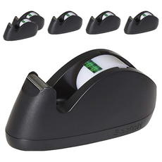 3M Scotch C29巧兔隱形膠帶台 19mmx32.9Mx1卷, 黑色, 6個