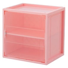 方塊收納箱 有隔板 BX383830PK-1, 粉色, 1個