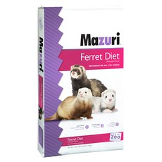 Mazuri 食肉動物雪貂飼料 25lb/11.35kg 顆粒0.4x0.8-1.1cm 柱形, 1包