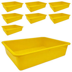 550 密林 置物籃 48.5x38.3x12.5cm PP材質 台灣製造, 黃色, 8個