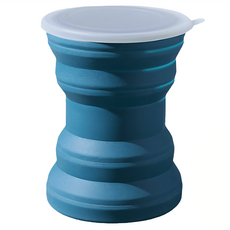 完美旅途 口袋矽膠摺疊水杯 320ml 耐高溫設計 可裝咖啡/熱飲, 1組