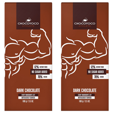 CHOCOYOCO 巧克優 無加糖 70%巧克力, 100g, 2片