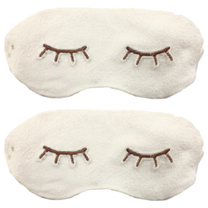 KEYTOSS 詰朵斯 牛奶紗保濕舒壓眼罩, 8x19cm, 40%牛奶紗/40%棉紗/20%聚酯纖維, 1入, 2個