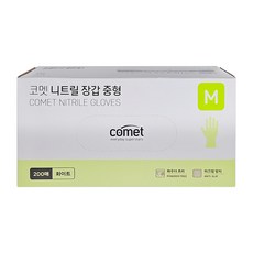comet 合成橡膠手套 200個, M, 白色, 1盒