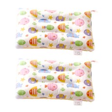 Annette 100%純棉可水洗兒童枕頭, 小魚兒, 2個