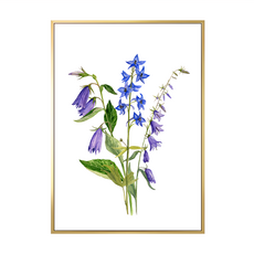 風鈴草花束畫作, 木色