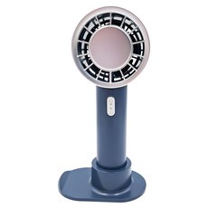 BSMI認證 便攜式充電款速冷手持風扇 2200mAh電池 三檔風力 帶手機支架, WX-633, 深藍色