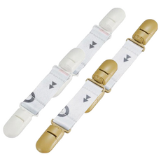 KU.KU Duckbill 酷咕鴨 KUKU PLUS 織帶萬用夾, 雙邊夾式背夾, 適用於0歲以上, 蜜糖粉 + 太妃奶,, 1組