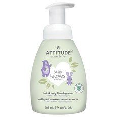 ATTITUDE 艾特優 嬰幼兒2合1泡沫洗髮沐浴露，甜蘋果味，295ml, 1瓶