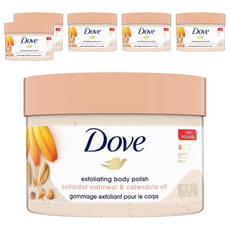 Dove 多芬身體磨砂膏 燕麥 + 金盞花, 細緻磨砂粒子 溫和清潔老廢角質, 298g, 6罐