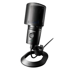 audio-technica 鐵三角 形指向型電容式USB麥克風 原廠保固 375g, AT2020USB-XP, 黑色