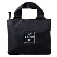 E.City 超大容量寬肩帶可折疊環保購物袋 黑色 100g 承重力約10kg, 50 x 40cm 提把20cm