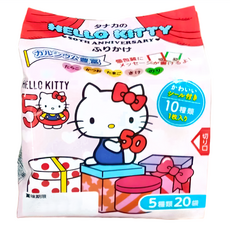 TaNaKa 田中食品 HELLO KITTY 20袋飯友 鮭魚卵味2g 4包 + 鰹魚味2g 4包 + 雞蛋味2g 4包 + 鮭魚味2g 4包 + 海苔味2g 4包, 40g, 1袋