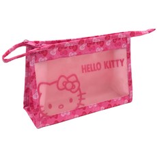 Hello Kitty 凱蒂貓 多功能小物收納網袋 尼龍布, 粉色, 23 x 15 x 8cm