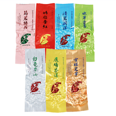 龍源茶品 鑫龍源 金萱烏龍綠茶蜜香紅茶葉7件組, 12g, 1組, 7包