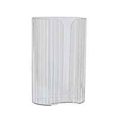 多用途透明壁掛式無痕抽取衛生紙架面紙盒紙巾盒 - PET材質, 19.5 x 12.5 x 9cm, 白色, 1個