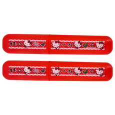 Skater 兒童牙刷收納盒 小, 凱蒂貓 紅色, 2個