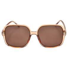 ALEGANT 綻光復古十字設計感圓弧方框墨鏡 UV400 太陽眼鏡, 星耀棕, 19 x 8 x 7cm