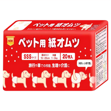 inuneru 狗兒爽 寵物尿褲 犬貓用, SSS/SS/S/M/L碼可選, SSS(15~25cm 體重1~3kg), 20片, 1包