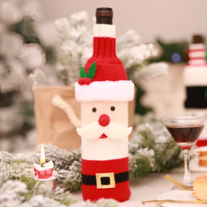 聖誕老人針織酒瓶套, 聖誕老人, 1個, 28 x 12cm