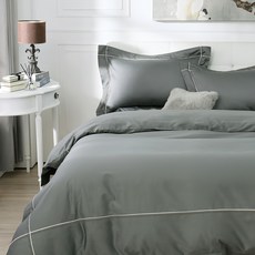 Hong Yew Bedding 鴻宇寢飾 兩用被套 美國棉授權品牌 300織 純色刺繡 台灣製 2101, 氣質灰