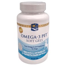 Nordic Naturals 寵物魚油膠囊 Omega-3 狗狗專用 軟膠囊, 90顆, 健康護理, 1罐