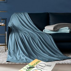 J-bedtime 床寢時光 天絲x石墨烯涼爽涼被 RMG7665M, 平靜藍, 5 x 6.5m