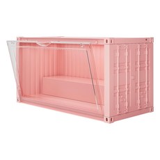 KOLKO 極炫貨櫃公仔展示盒 A0167-3 蜜桃粉, 1個