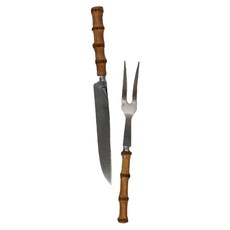 SABRE PARIS 原木質風 PANDA 排餐刀肉叉組 Set, 26cm, 竹子, 1組