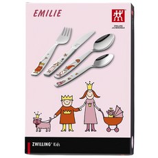 ZWILLING 雙人 Eckbert 兒童餐具 18/10不鏽鋼 4件組, 彩色, 刀 + 叉 + 湯匙, 1組