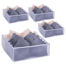 BangJiaShi 幫家適 衣物收納袋 6格, 白色, 4個, 32 x 32 x 12cm