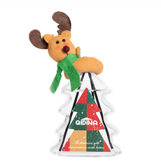 QiMart MIT聖誕狂歡聖誕樹造型硅藻土香氛擴香瓶 三款配件隨機出貨, 純棉麝香, 200ml, 1瓶