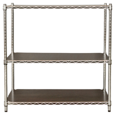 dayneeds 日需百備 輕型電鍍 鎖管 三層架 含木質墊板 鐵力士架/收納層架/層架/鐵架, 電鍍, 3層