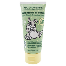 NATURAVERDE 桑普兔寶貝洋甘菊舒敏護膚膏 100ml, 專為嬰兒更換尿布設計, 添加有機燕麥萃取, 通過歐盟ICEA有機認證, 4條
