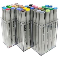 croma 歌馬 X5 軟毛雙頭麥克筆 套裝, 36色, 1組