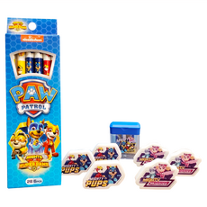 nickelodeon 汪汪隊立大功 鉛筆及橡皮擦組合 (6入) / 贈雙孔削筆器*1, 威力狗大三角, 1組, 700g
