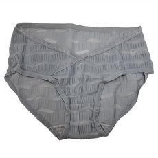 KR SKANGEL V腰梯型紋格蕾絲孕婦內褲, 84%尼龍 16%彈性纖維, 100%棉 襠部, XL, 灰色