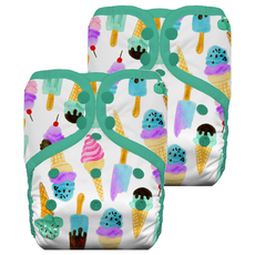 THIRSTIES 成長型 口袋式布尿布 一般款, We All Scream, 2件