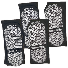 bonas 升級保暖健身運動高筒襪/瑜伽彈力防滑壓力襪 2雙 黑色, 均碼(35-40)