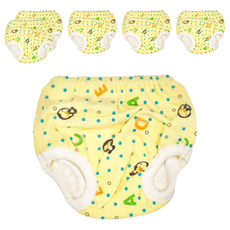 PUKU 藍色企鵝 學步尿布褲 天然素材 透氣舒適, L 高 80~90cm, 黃色, 6件