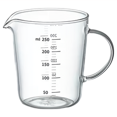 SHIMOYAMA 高硼矽系列玻璃量杯 改良版 8.7 x 9.3cm, 透明色, 250ml, 1個