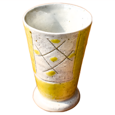 SAWATOUKI 佐和陶瓷 黃釉土物自由杯 日本製 220ml 11.5 x 7.5cm, 黃色, 1個