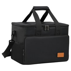 HOMER 大容量牛津布保溫袋 25L 黑色 - 野餐保溫首選, 1個, 34 x 25 x 26cm