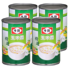 牛寶 玉米醬 小罐, 410g, 4罐