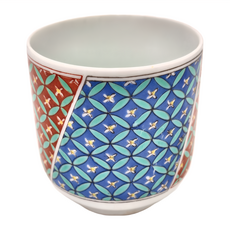 湯吞杯 日本製, 雙彩花, 1個