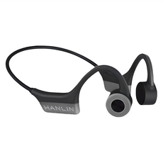 HANLIN 藍牙5.3骨傳導運動耳機 8HR續航 IP67防水等級 Hi-Fi立體聲, BTBS01, 黑色