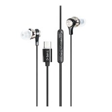 RASTO 鈦金高感度Type-C磁吸入耳式耳機, RS33, 黑色